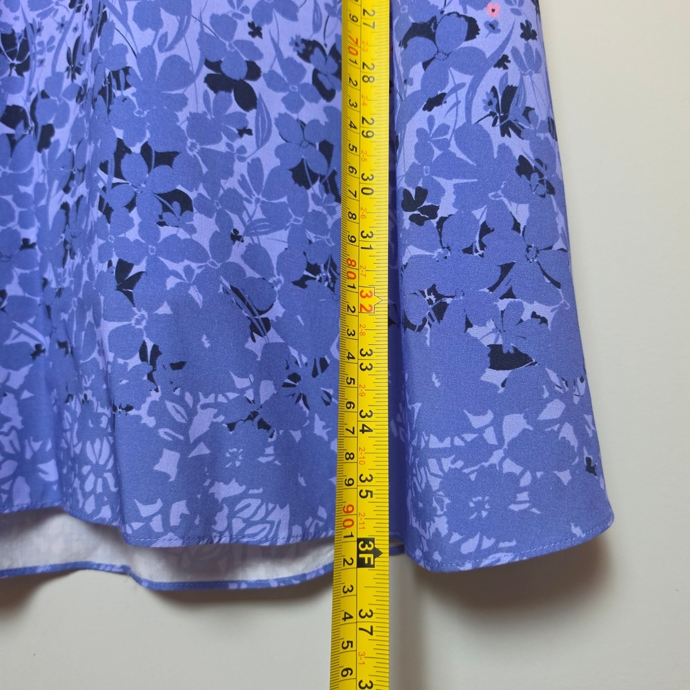 Hatley Floral Print Sleeveless Purple Shift Mini Dress with Tassels Size XS - Picture 4 of 13